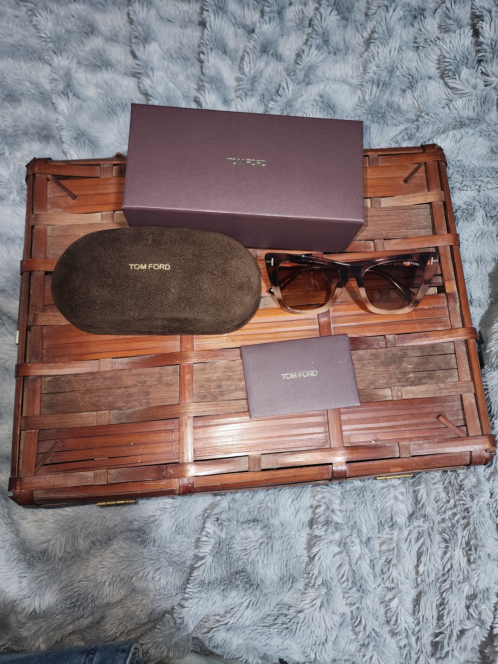 Tom Ford Tortoiseshell Cat Eye Sunglasses with Case